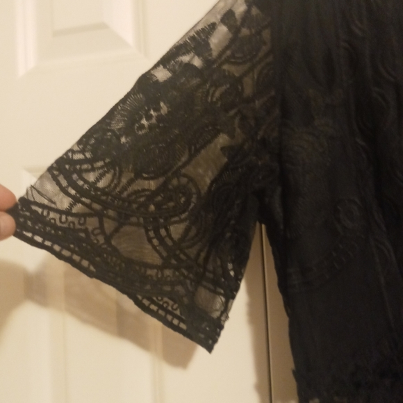 Lace Maxi Dress, Black XL - Picture 5 of 9